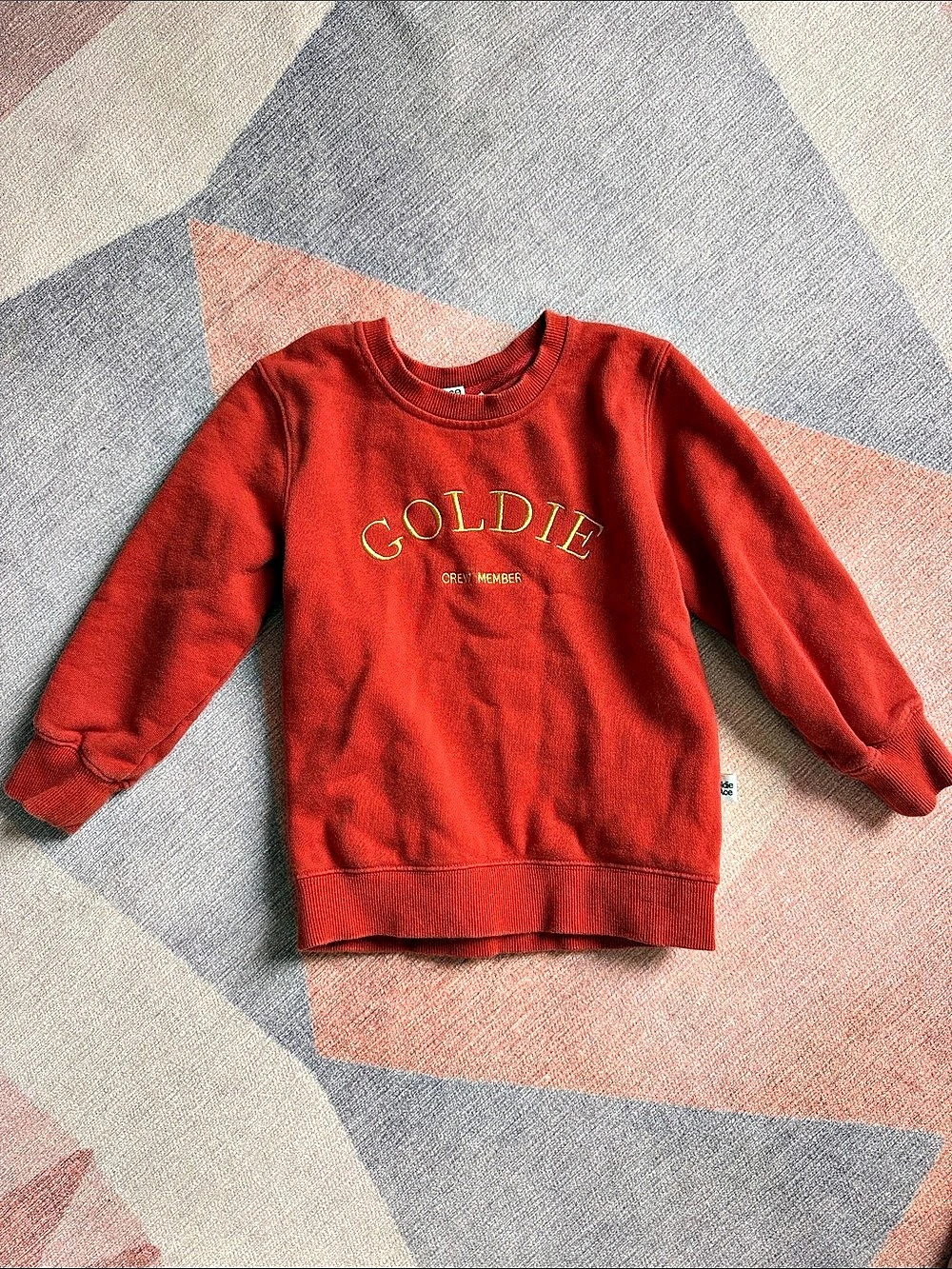 Goldie + Ace Goldie Crew Embroidered Sweater Red 3T